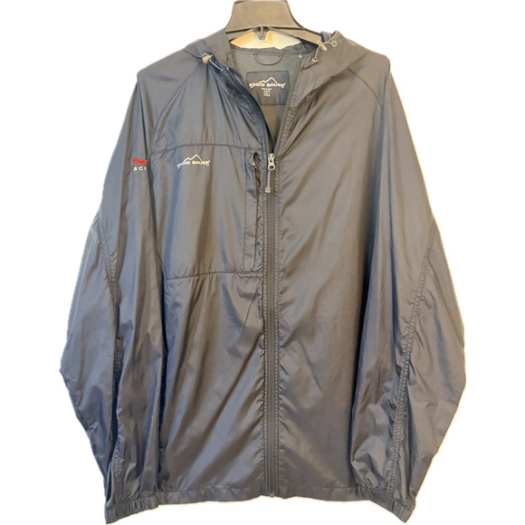Eddie Bauer Men’s XL Hooded Windbreaker Jacket – Black - Picture 1 of 16